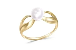 Кольцо из жёлтого золота с жемчугом