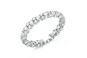 Кольцо Дорожка из белого золота с 54 фианитами