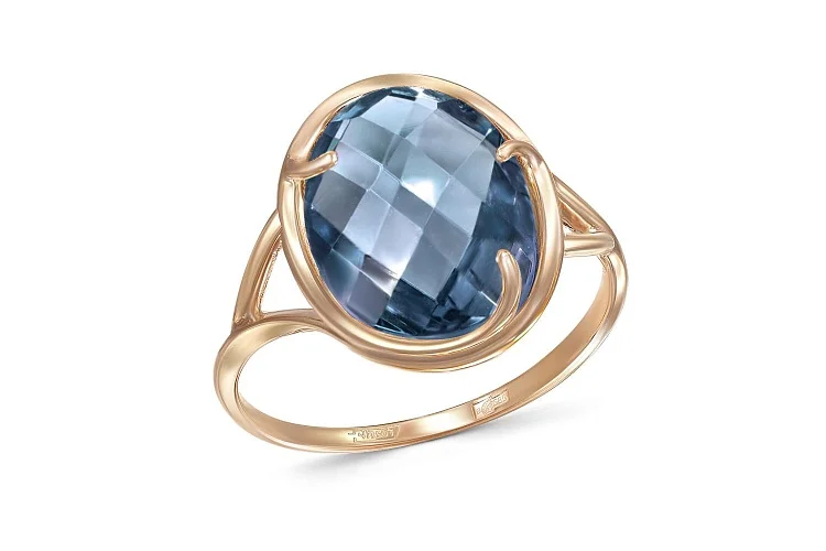 Кольцо из красного золота с топазом лондон