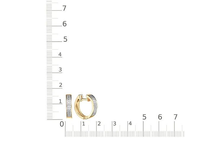 Серьги Дорожки из жёлтого золота с 48 бриллиантами