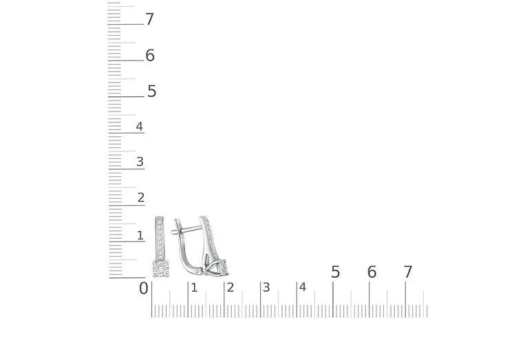 Серьги из белого золота с 18 бриллиантами