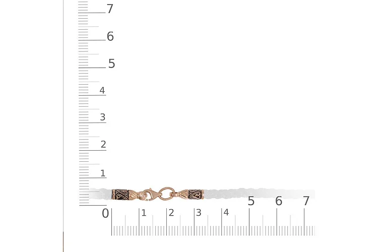 Шнур с замком из красного золота