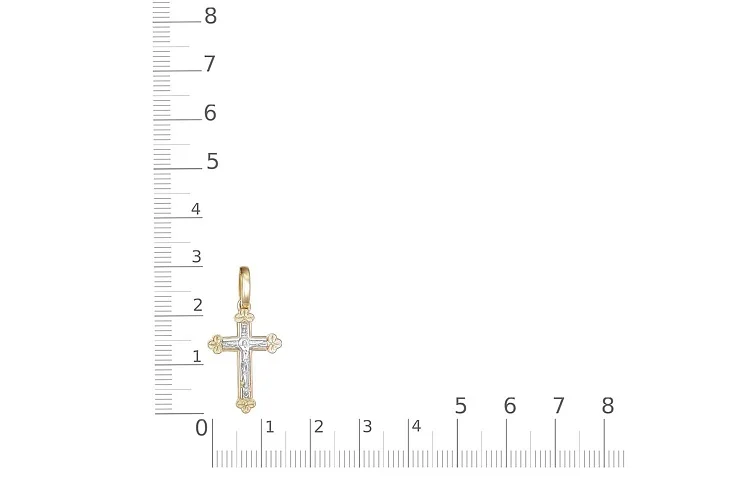Крест из жёлтого золота без вставок