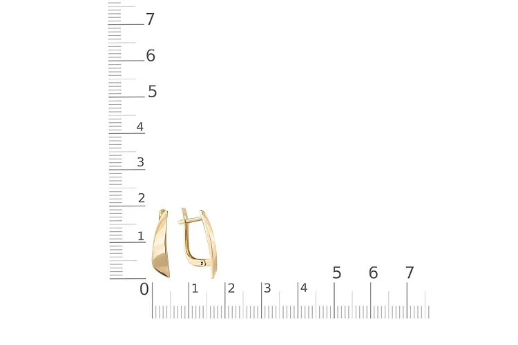 Серьги из жёлтого золота без вставок