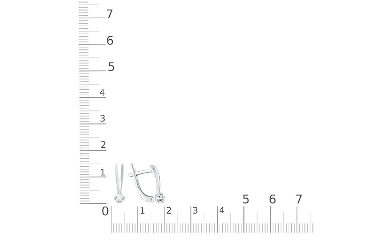 Серьги из белого золота с 2 бриллиантами