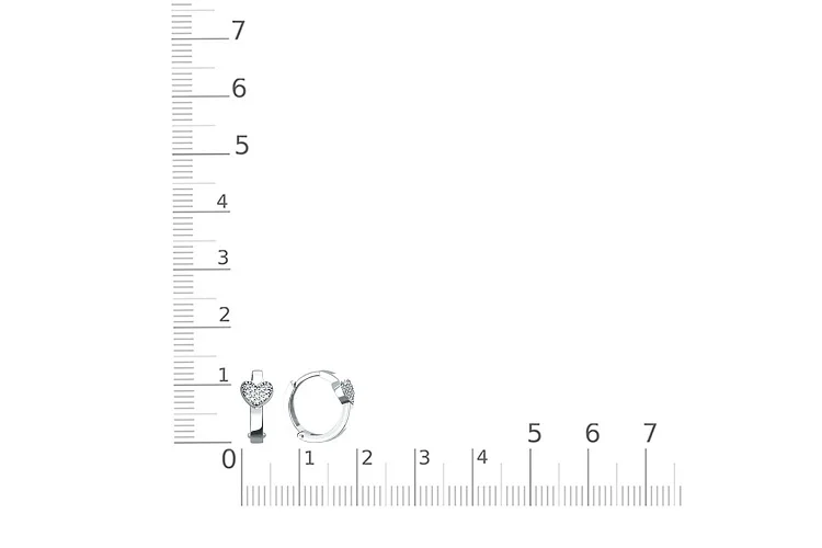 Серьги из белого золота с 30 фианитами
