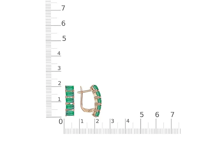 Серьги из красного золота с 10 агатами