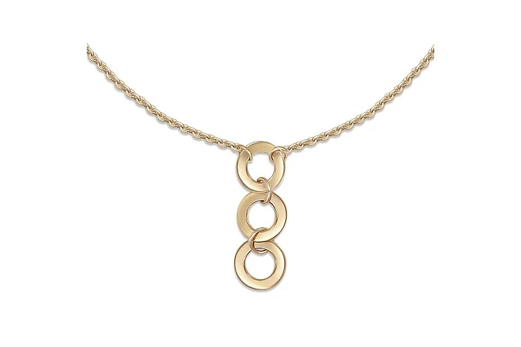 Колье Круг из жёлтого золота без вставок