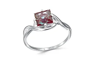 Кольцо из белого золота с александритом