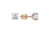 Серьги-пусеты из красного золота с 2 кристаллами swarovski