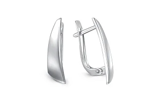 Серьги из белого золота без вставок