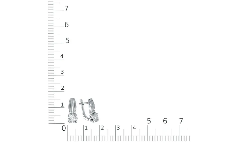 Серьги из белого золота с 8 бриллиантами