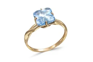 Кольцо из жёлтого золота с топазом sky