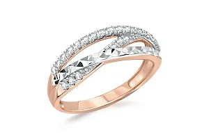 Кольцо из красного золота с 23 фианитами