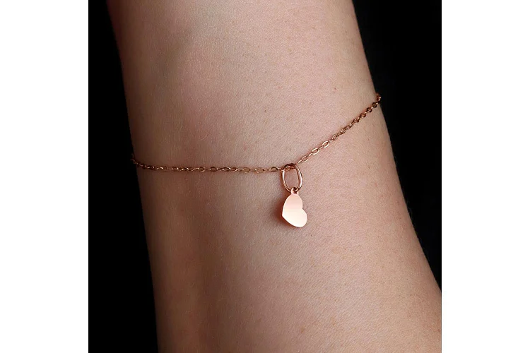 Подвеска Сердце из красного золота без вставок