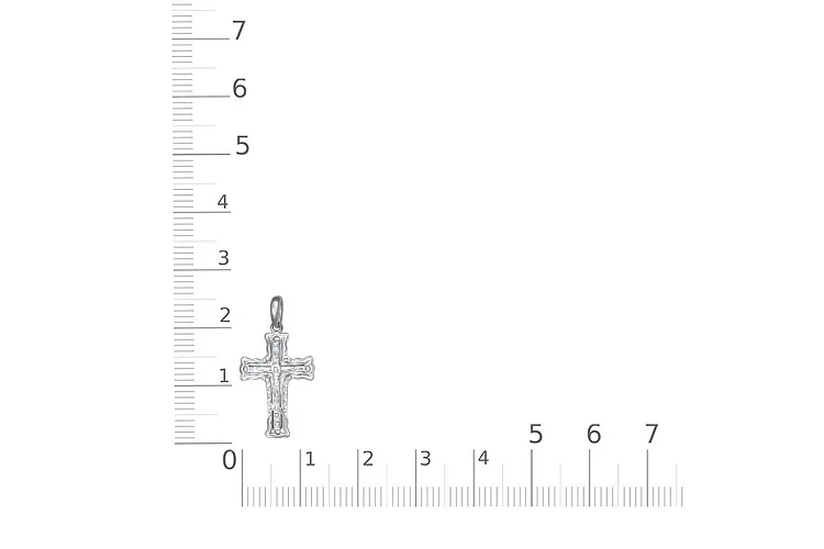 Крест из белого золота без вставок