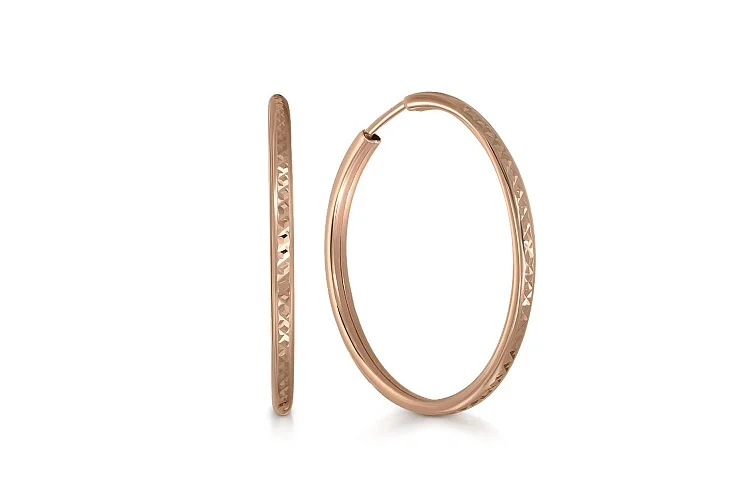 Серьги-конго из красного золота без вставок