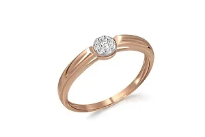 Кольцо из красного золота с 9 фианитами