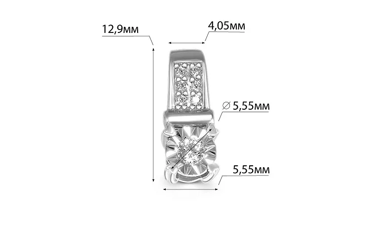 Подвеска из жёлтого золота с 7 бриллиантами