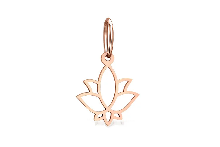 Подвеска Цветок из красного золота без вставок