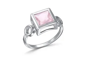 Кольцо из белого золота с кварцем