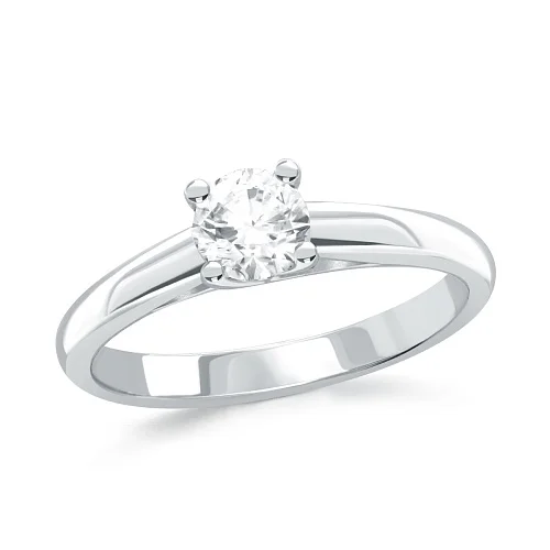 Кольцо из белого золота с фианитом