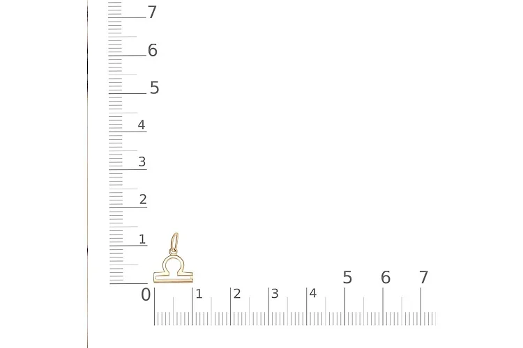 Подвеска Весы из красного золота без вставок