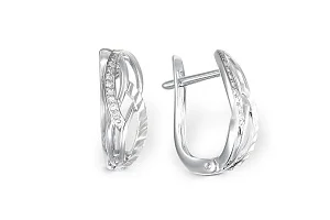 Серьги из белого золота с 18 бриллиантами