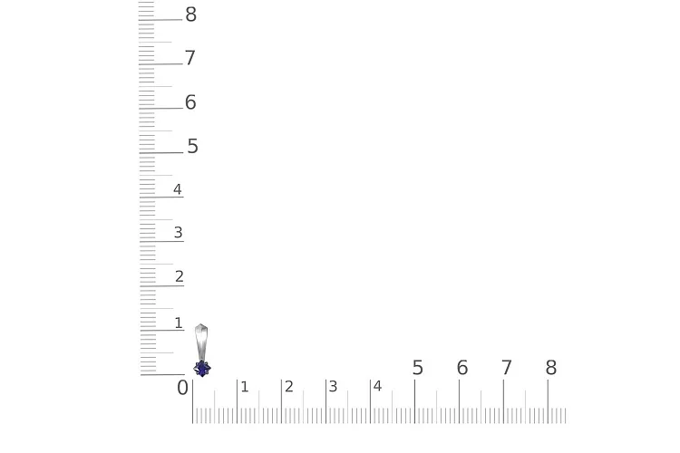 Подвеска из белого золота с корундом