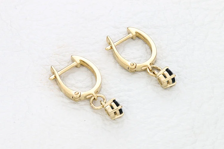 Серьги из жёлтого золота с 2 топазами лондон