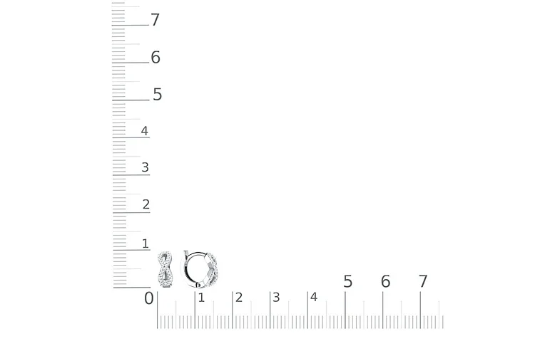Серьги из белого золота с 48 фианитами