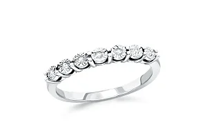 Кольцо Дорожка из белого золота с 7 бриллиантами