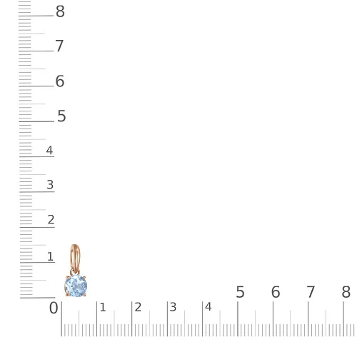 Подвеска из красного золота с топазом sky