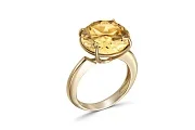 Кольцо из жёлтого золота с цитрином