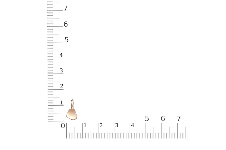 Подвеска Сердце из красного золота без вставок