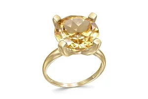 Кольцо из жёлтого золота с кварцем