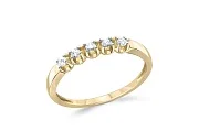 Кольцо Дорожка из жёлтого золота с 5 бриллиантами