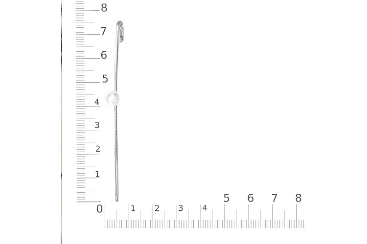 Серьга из белого золота с жемчугом