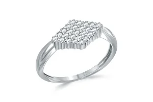 Кольцо из белого золота с 25 фианитами