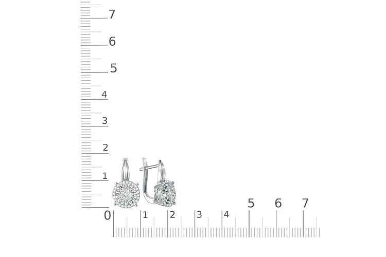 Серьги из белого золота с 50 бриллиантами