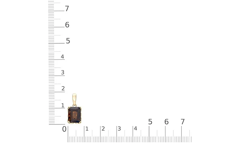 Подвеска из жёлтого золота с раухтопазом