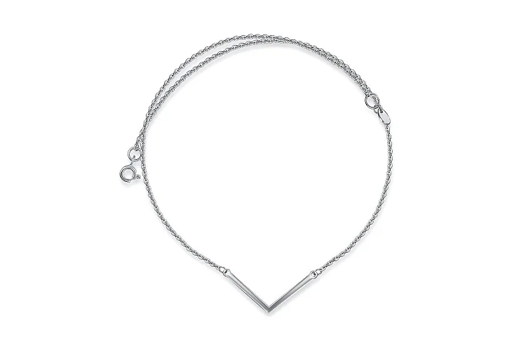 Колье из белого золота без вставок