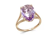 Кольцо из красного золота с аметистом
