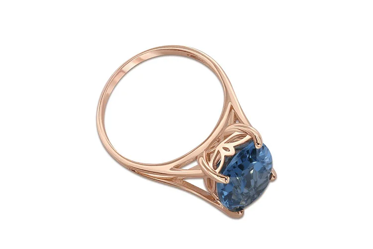 Кольцо из красного золота с топазом лондон