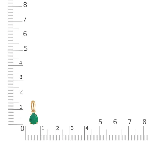 Подвеска из жёлтого золота с агатом