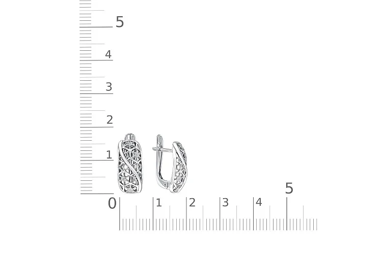 Серьги из белого золота без вставок