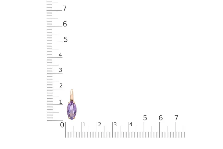 Подвеска из красного золота с аметистом