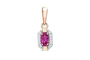 Подвеска из красного золота с рубином и 12 бриллиантами