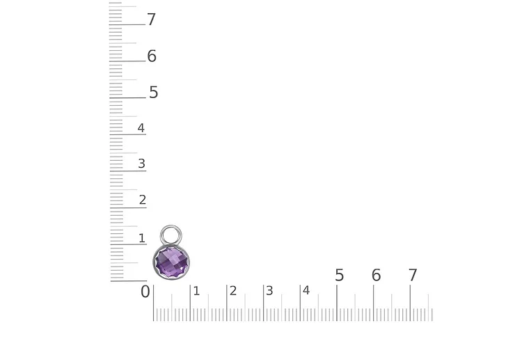 Подвеска серёг-трансформеров из белого золота с аметистом