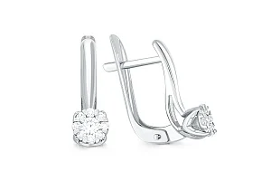 Серьги Малинки из белого золота с 18 бриллиантами